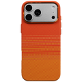 Orange Carbon Texture MagSafe Protective Case for 17 Pro Max
