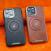 Rimbmax Luxury MagSafe Leather Texture Case iPhone 16 Pro Max
