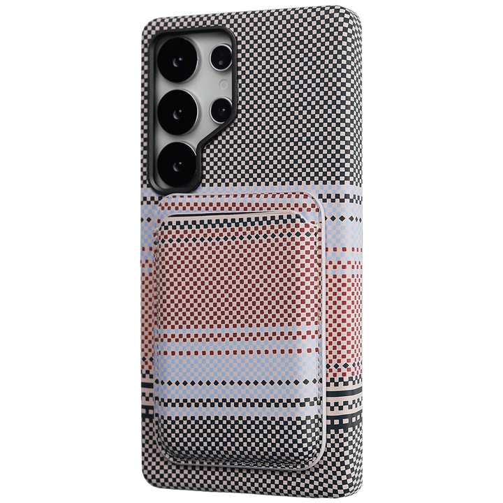 Carbon Fiber Card Holder Case for Samsung S24 ultra