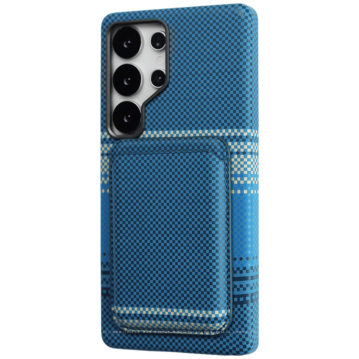 Carbon Fiber Card Holder Case for Samsung S25 Ultra