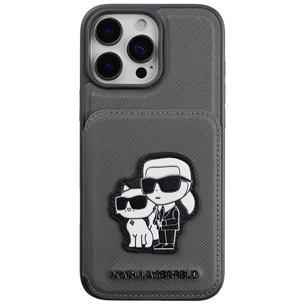Karl Lagerfeld Leather Card Holder Case iPhone 15 Plus