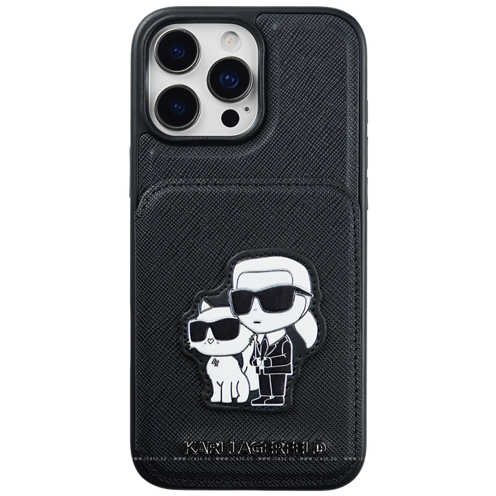 Karl Lagerfeld Leather Card Holder Case iPhone 15 Pro Max
