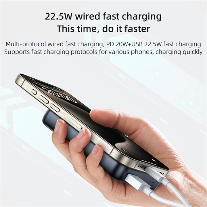 Yesido 10000mAh \ 15W Power Bank with LED Digital Display & Fast Wireless Charging