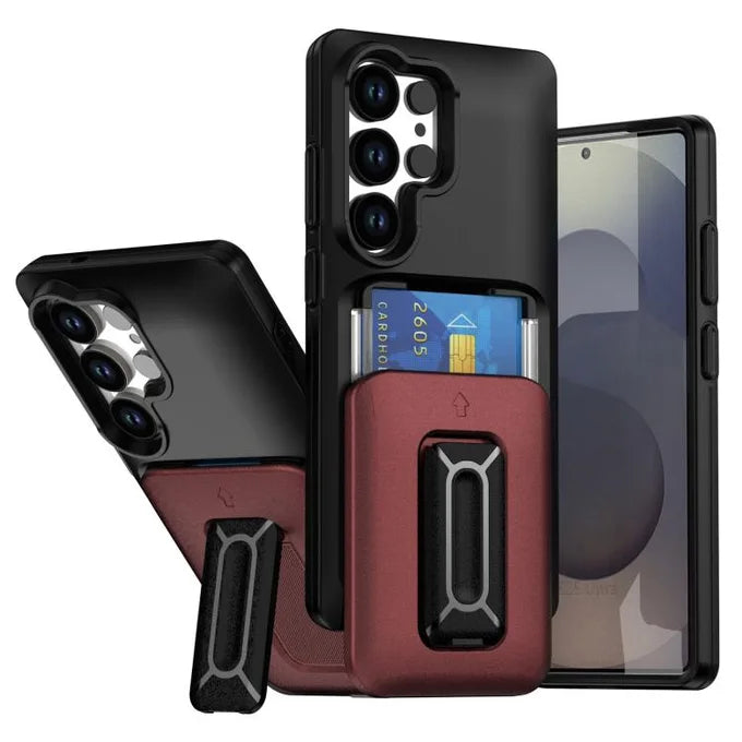 Rugged Shield Case with Card Holder Samsung Galaxy S25 Ultra