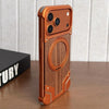 Magnetic Aluminum Wood Case for 17 Pro Max