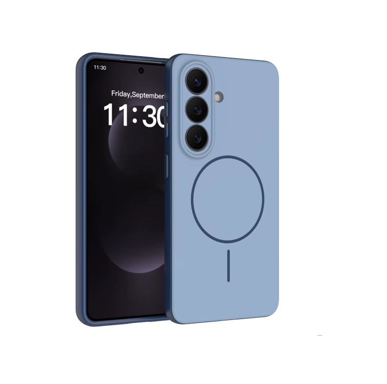 Magnetic Matte Silicone Case with Lanyard Support