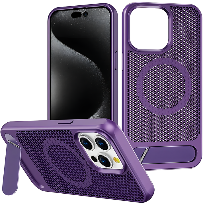 Grid Bracket Magnetic Case iPhone 15 Pro