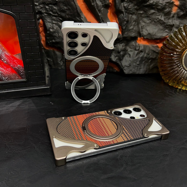Premium Armor Magnetic Ring Phone Case for Samsung S25 Ultra