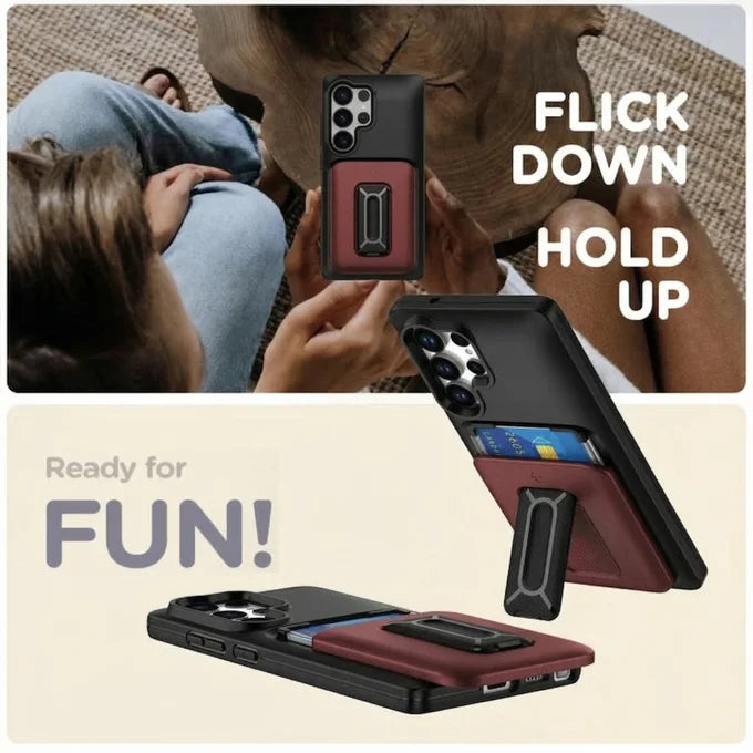 Rugged Shield Case with Card Holder Samsung Galaxy S25 Ultra